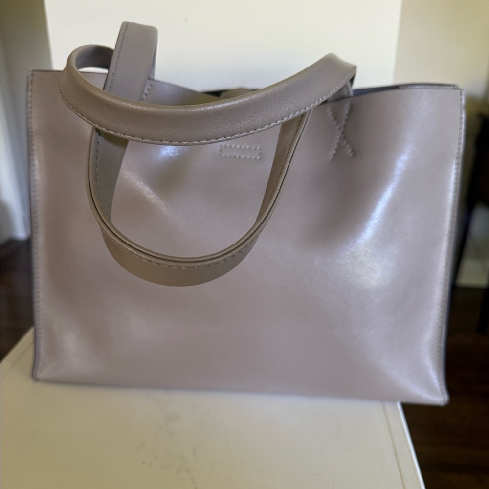 Banana Republic Taupe Leather Tote